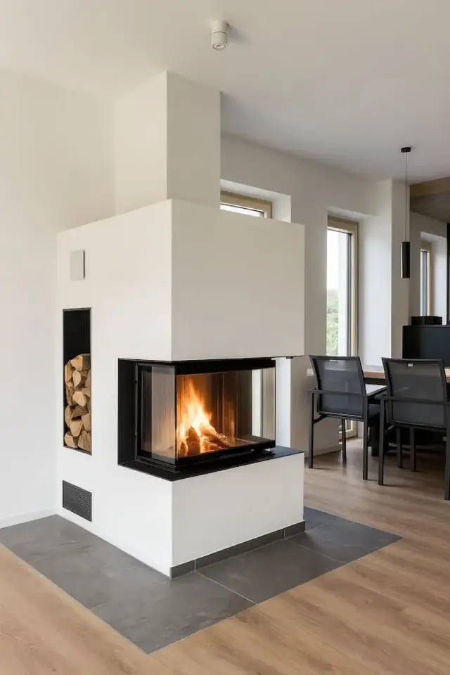 Kamin im Wohnzimmer